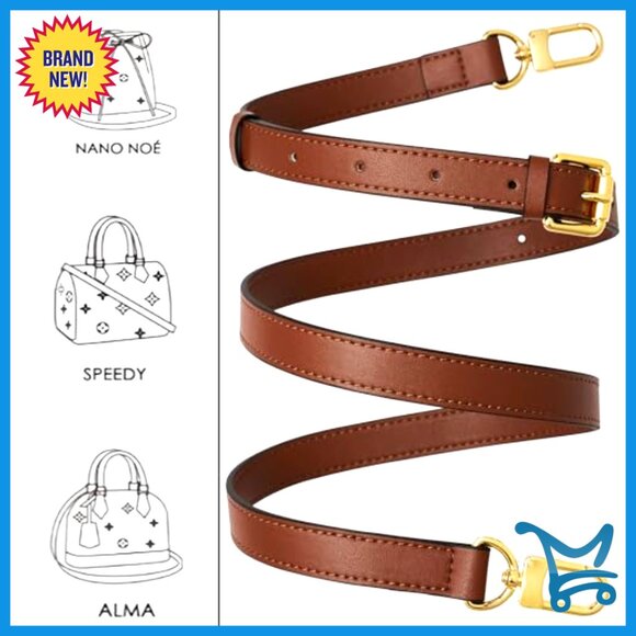 Adjustable Leather Crossbody Strap Replacement for Handbags Shoulder Bags - Picture 5 of 6